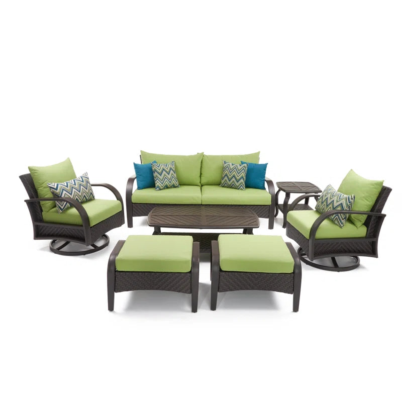 Weatherproof 7 Piece Outdoor Sofa Set With Cushions Included