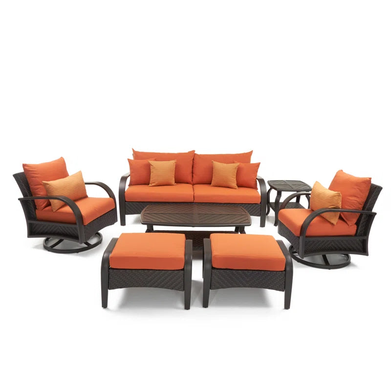 Weatherproof 7 Piece Outdoor Sofa Set With Cushions Included