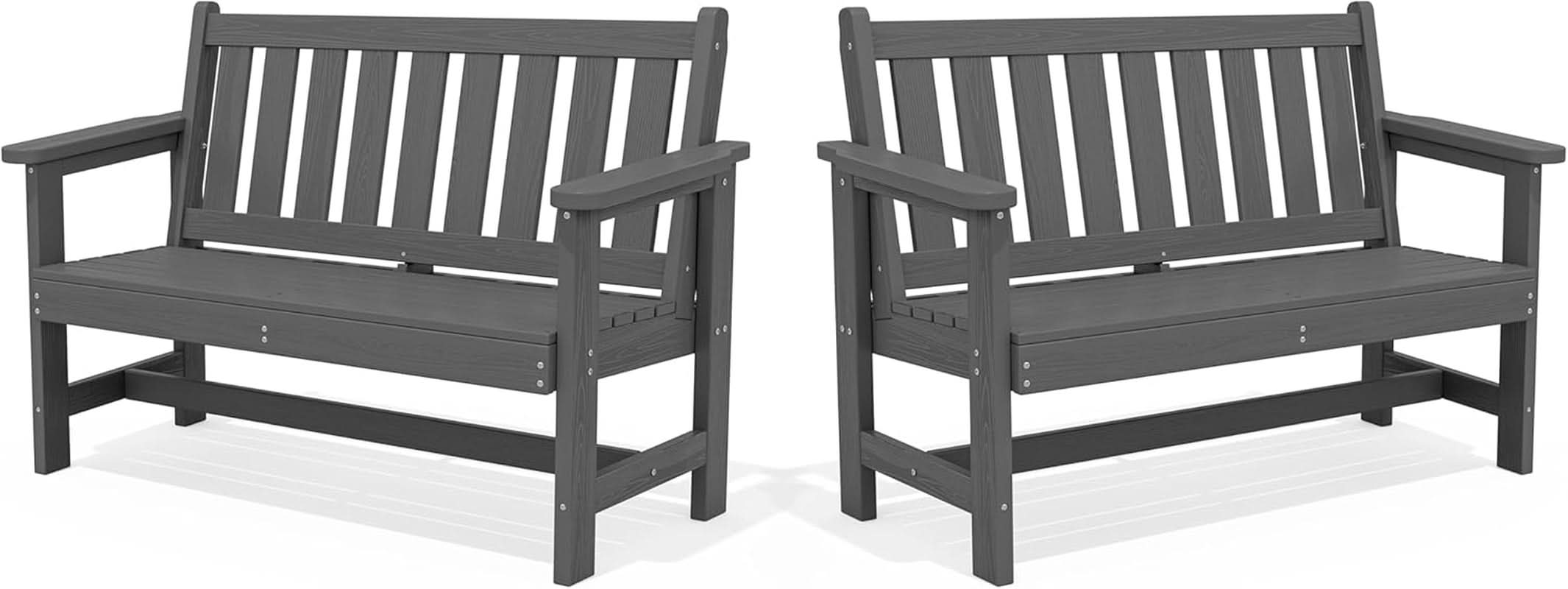 Weatherproof Two-Person Outdoor Bench With High Weight Capacity