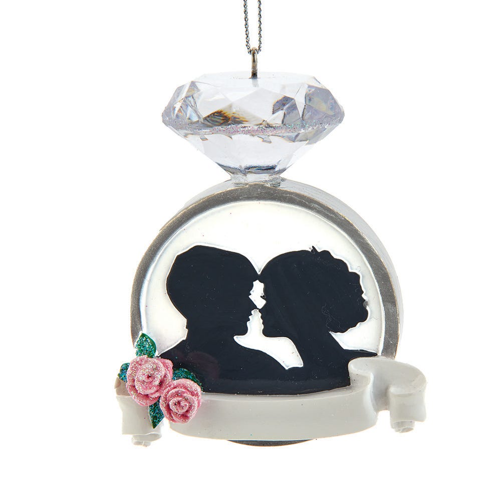 Wedding Ring Couple Ornament