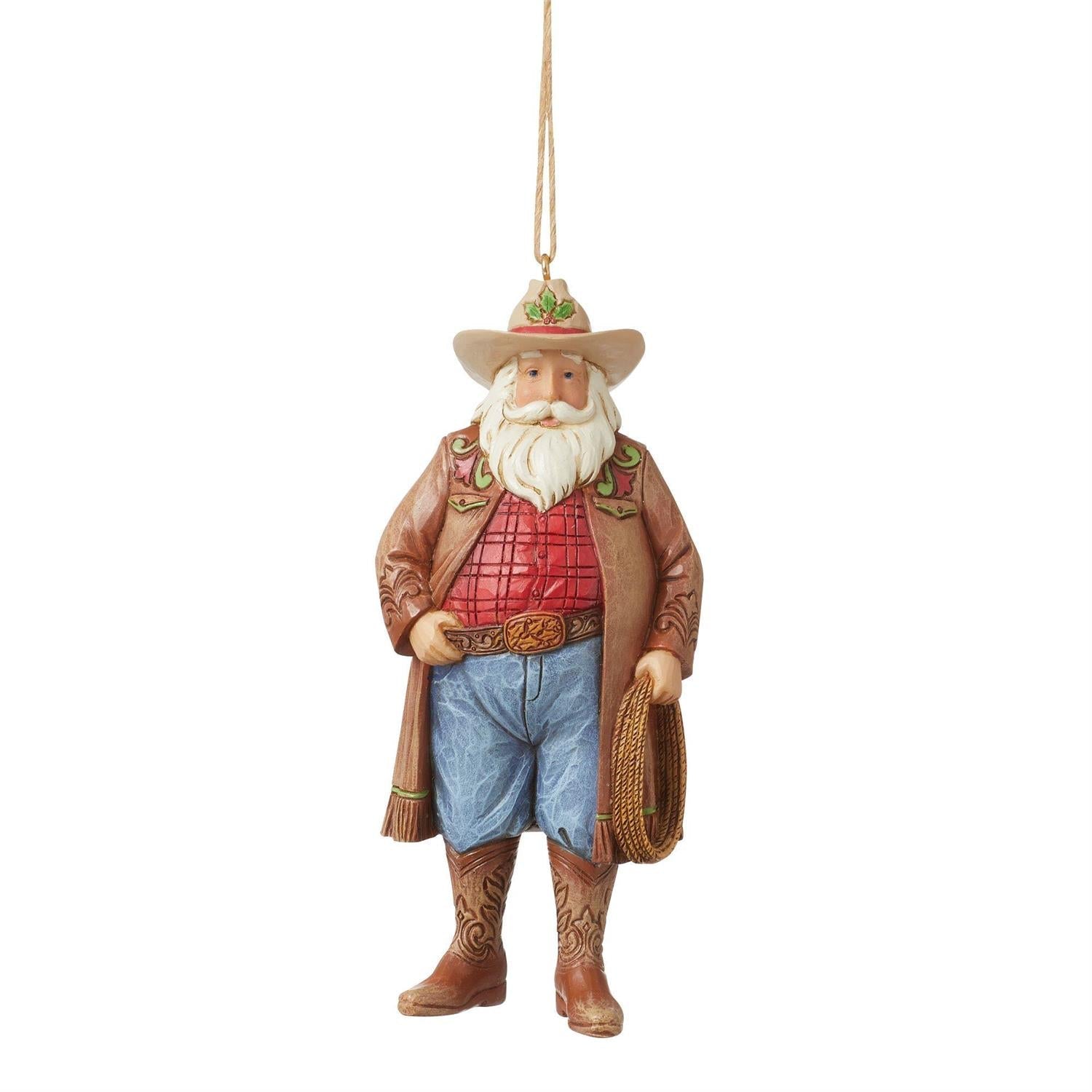 Western Santa Cowboy Hat Ornament