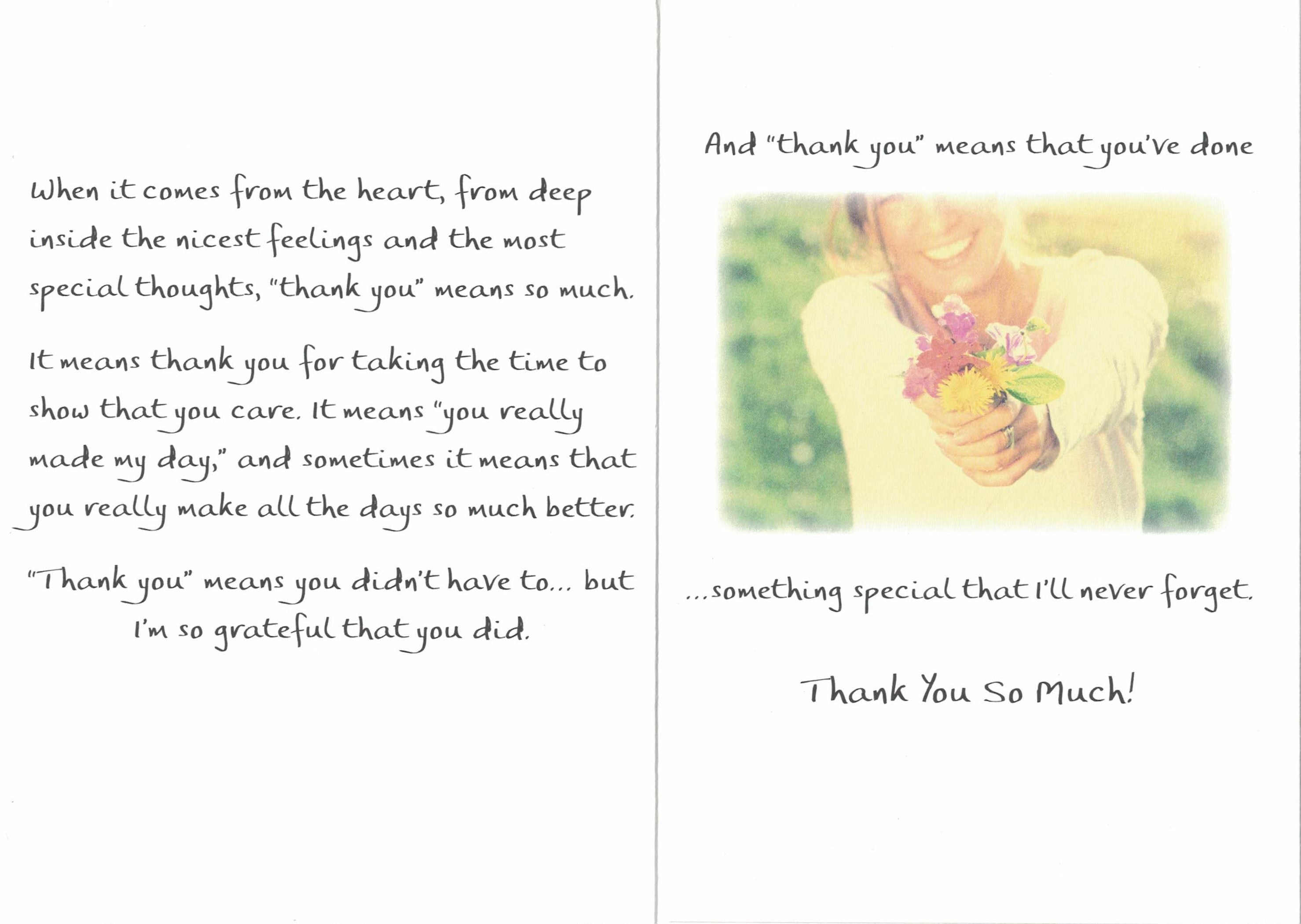 What does " Thank you" really mean? Greeting Card