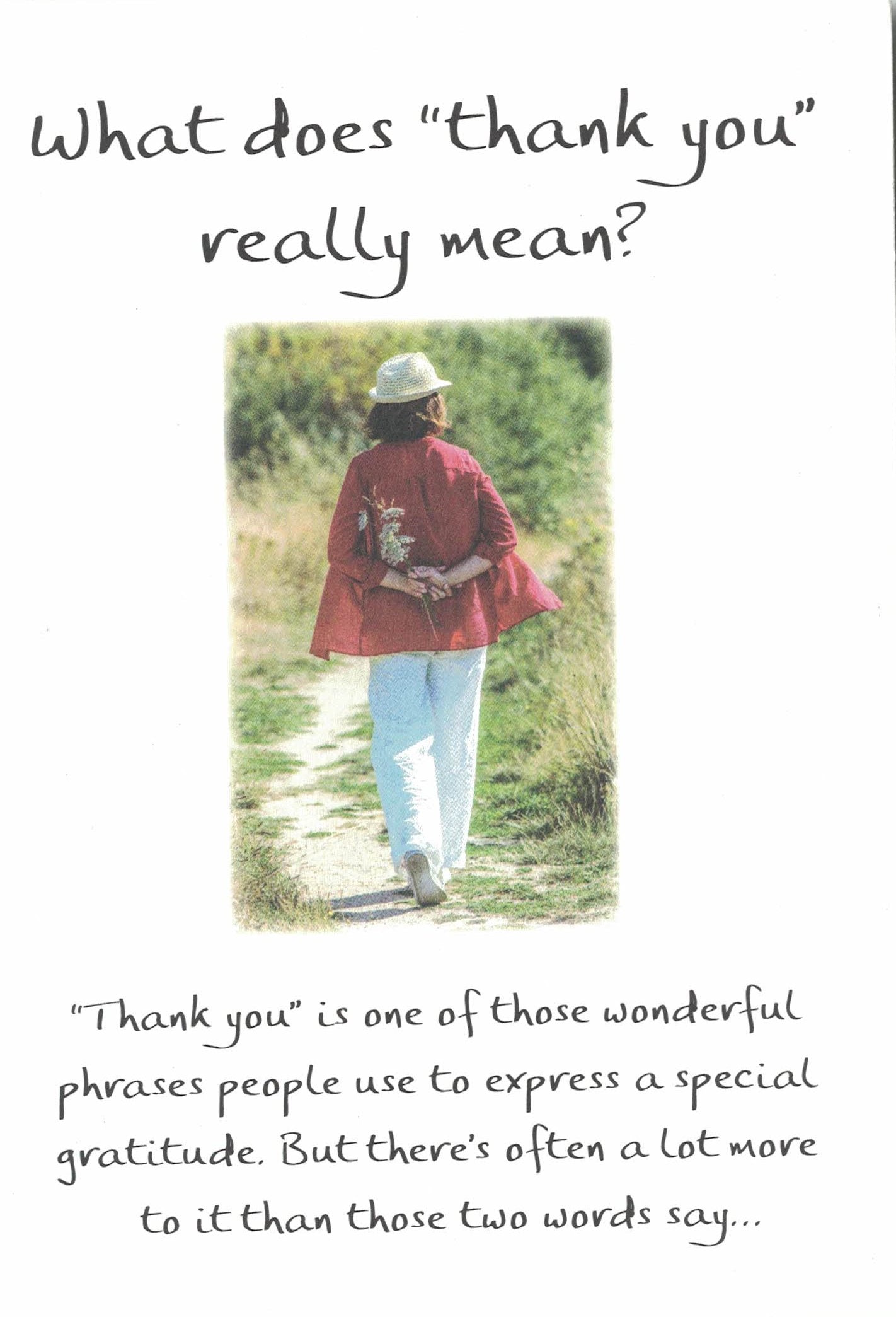 What does " Thank you" really mean? Greeting Card