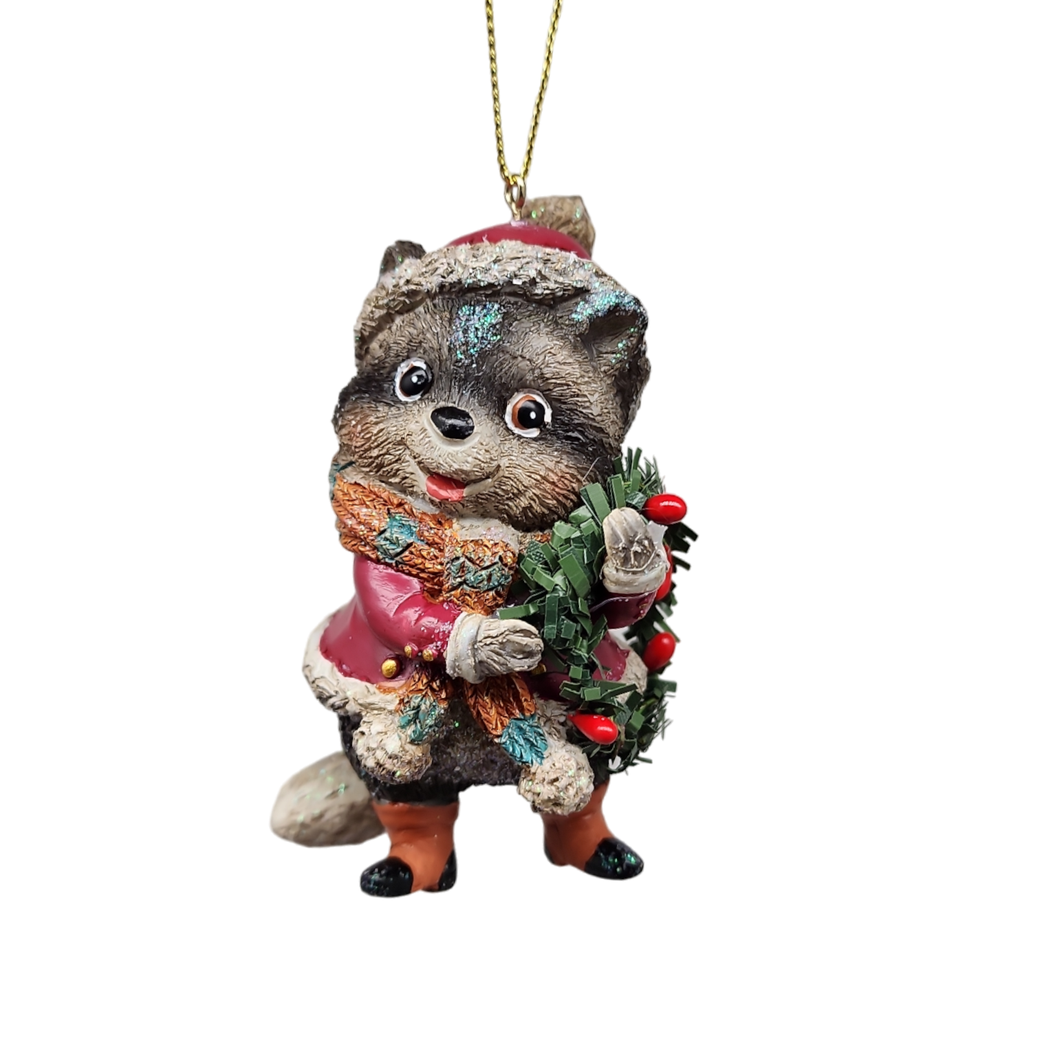 Whimsical Raccoon Ornament -