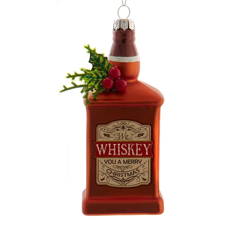 Whiskey You A Merry Christmas Glass Ornament