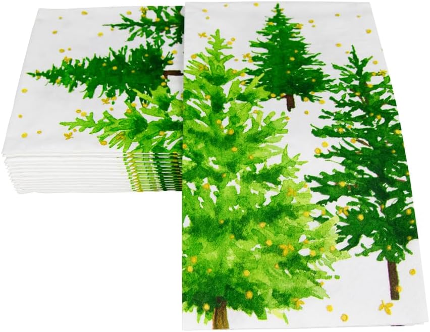 White Christmas Guest Towel / Buffet Napkin