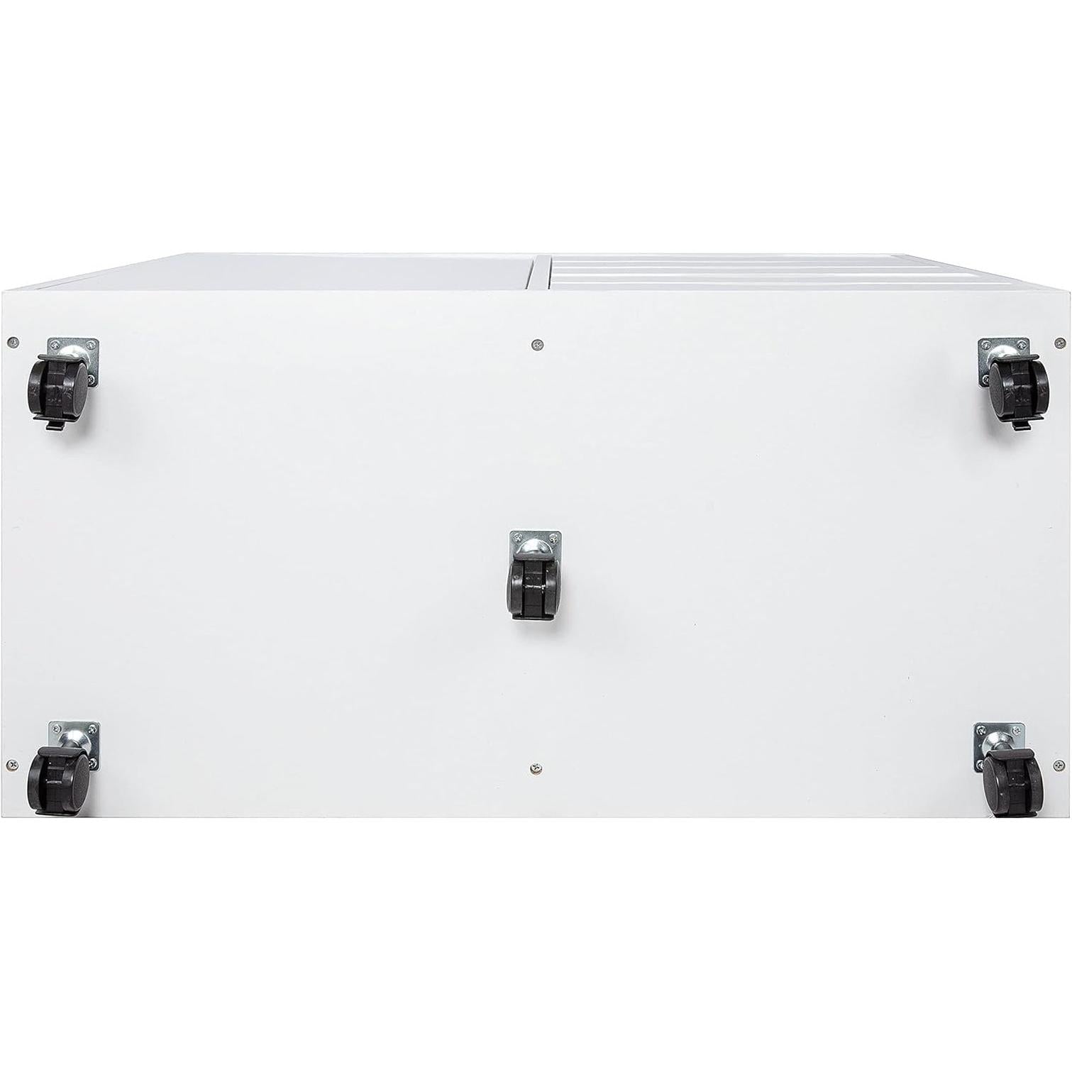 White Dresser With 5 Drawers And Rolling Swivel Wheels