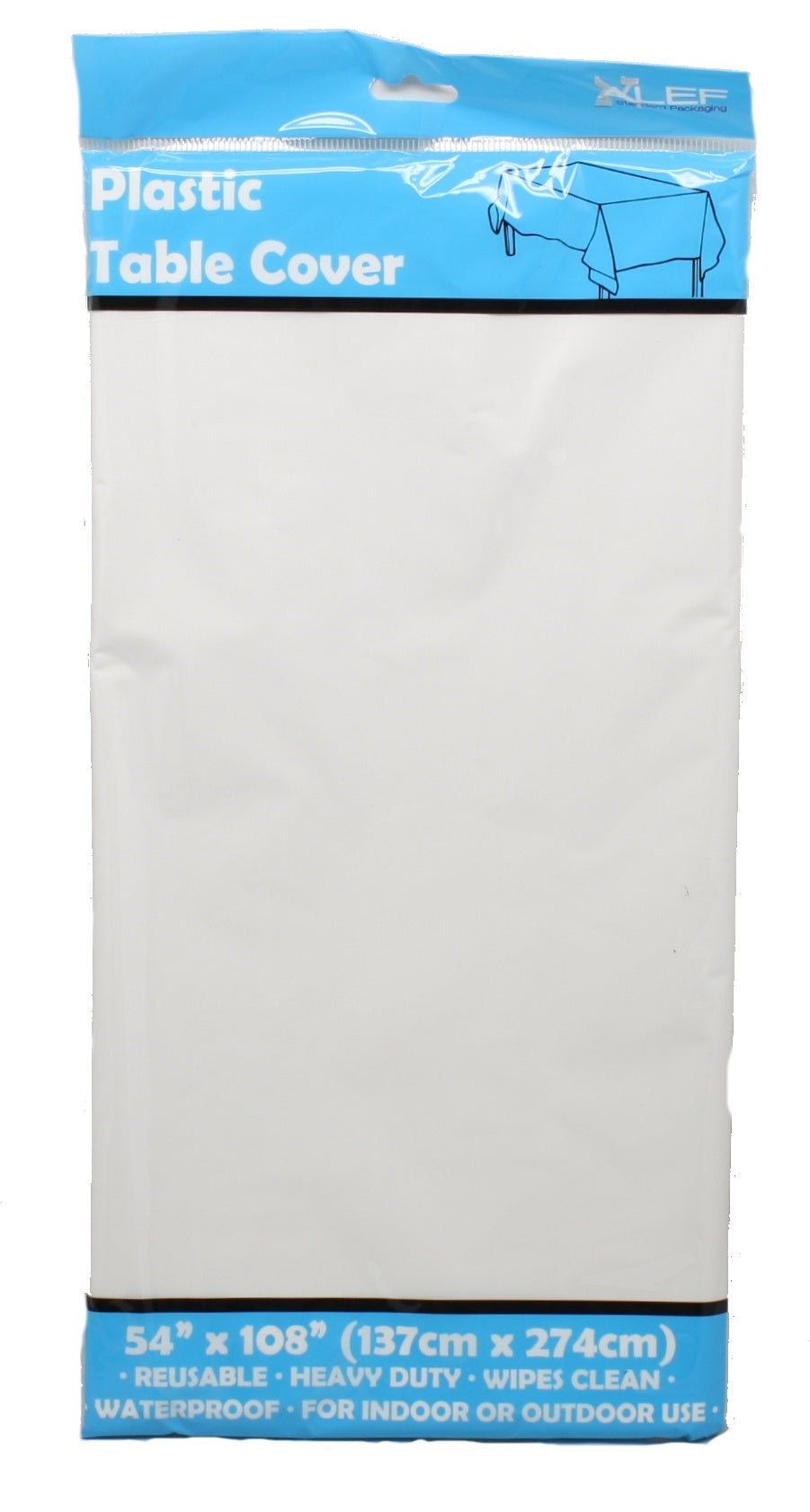 White Plastic Table Cover