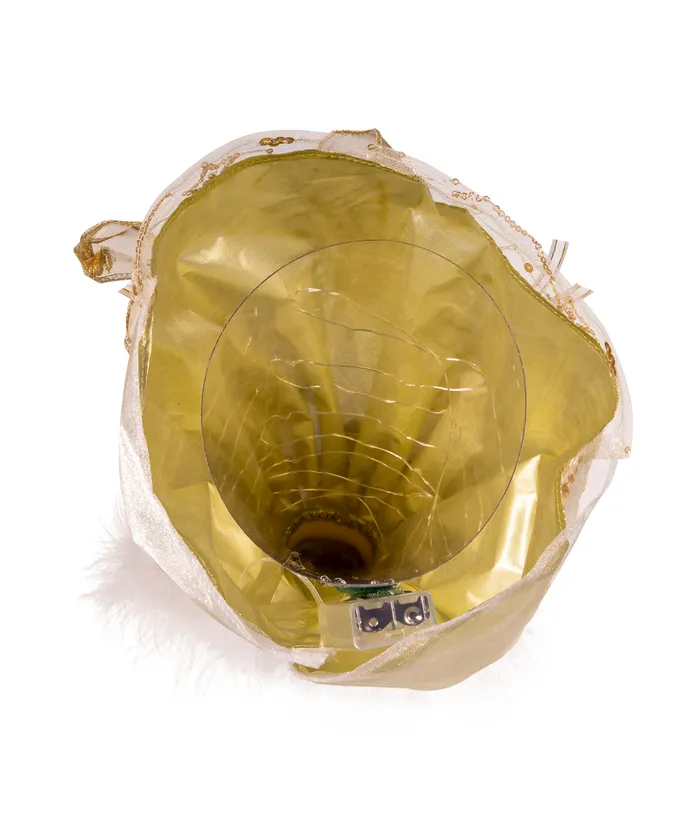 White and Gold Fairy Light LED Angel - 12 inch