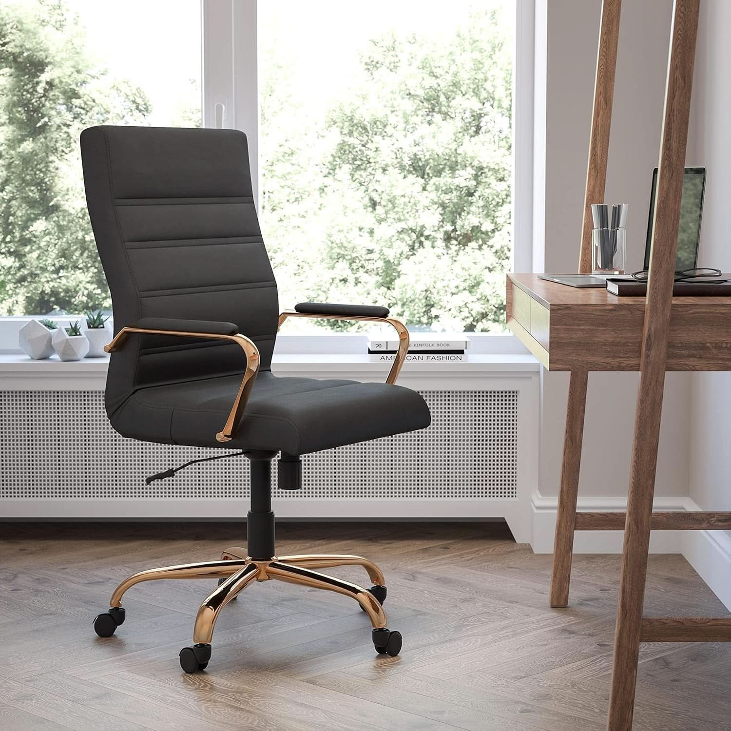 Whitney Black High Back Leathersoft Desk Chair Swivel