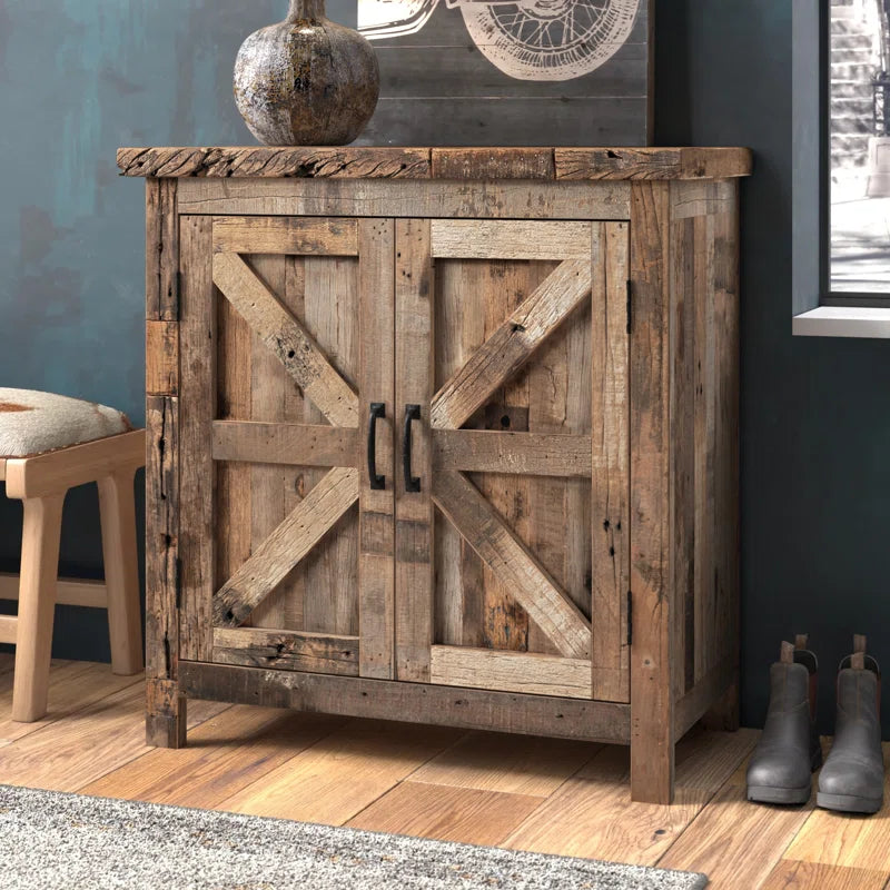 Whittaker Solid Wood Accent Cabinet Rustic Industrial
