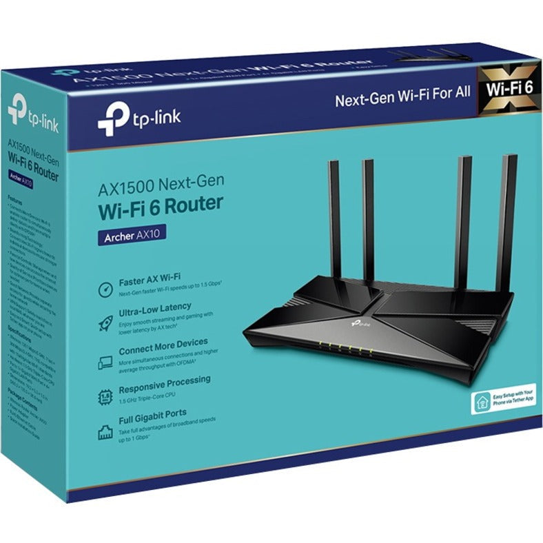 Wi-Fi 6 Router AX1500 - Dual-Band Gigabit Ports OFDMA | Archer AX10