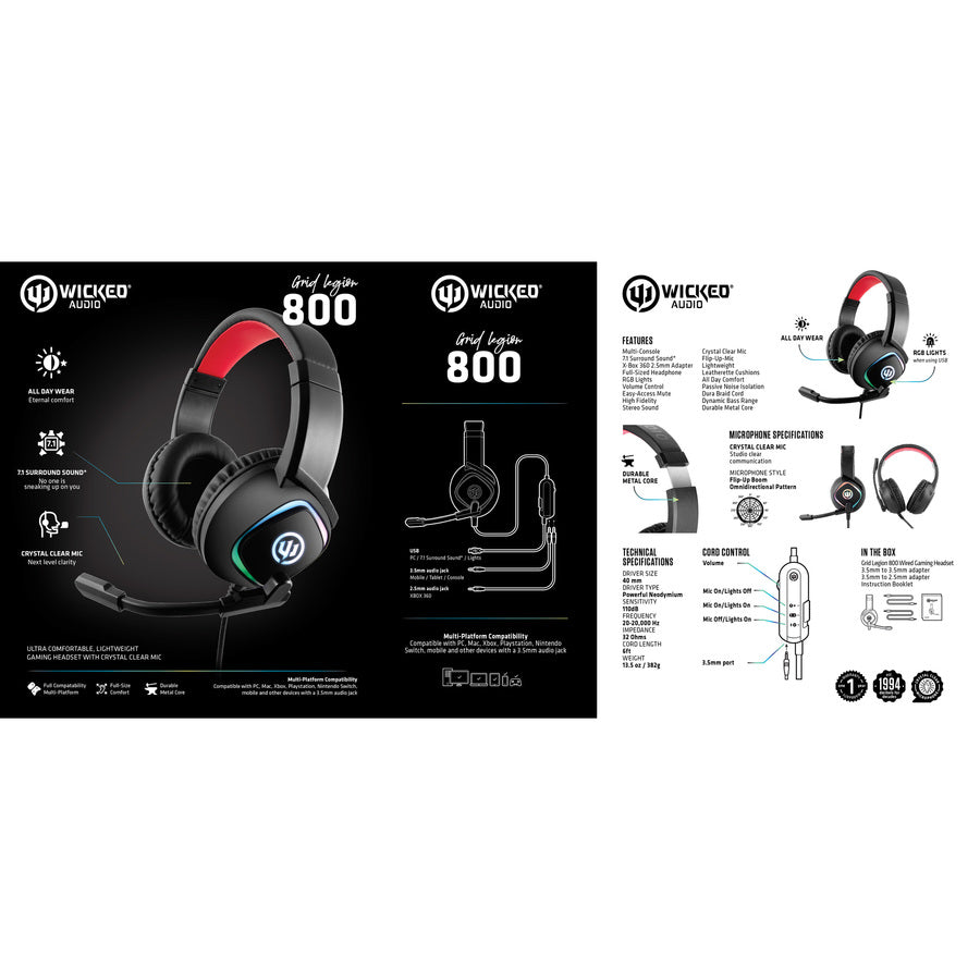 Wicked Grid Legion 800 Gaming Headset