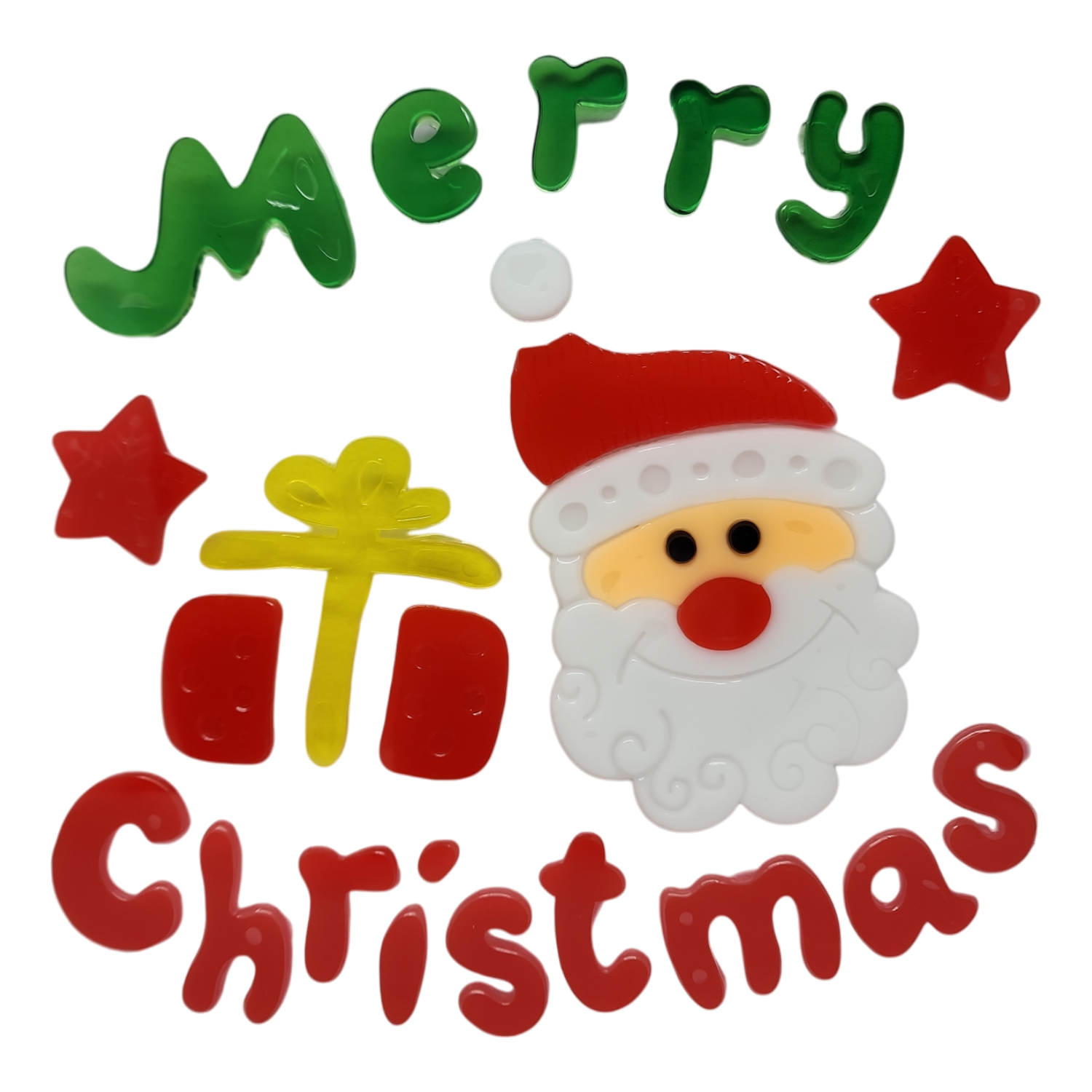 Window Gel Clings - Santa - Merry Christmas
