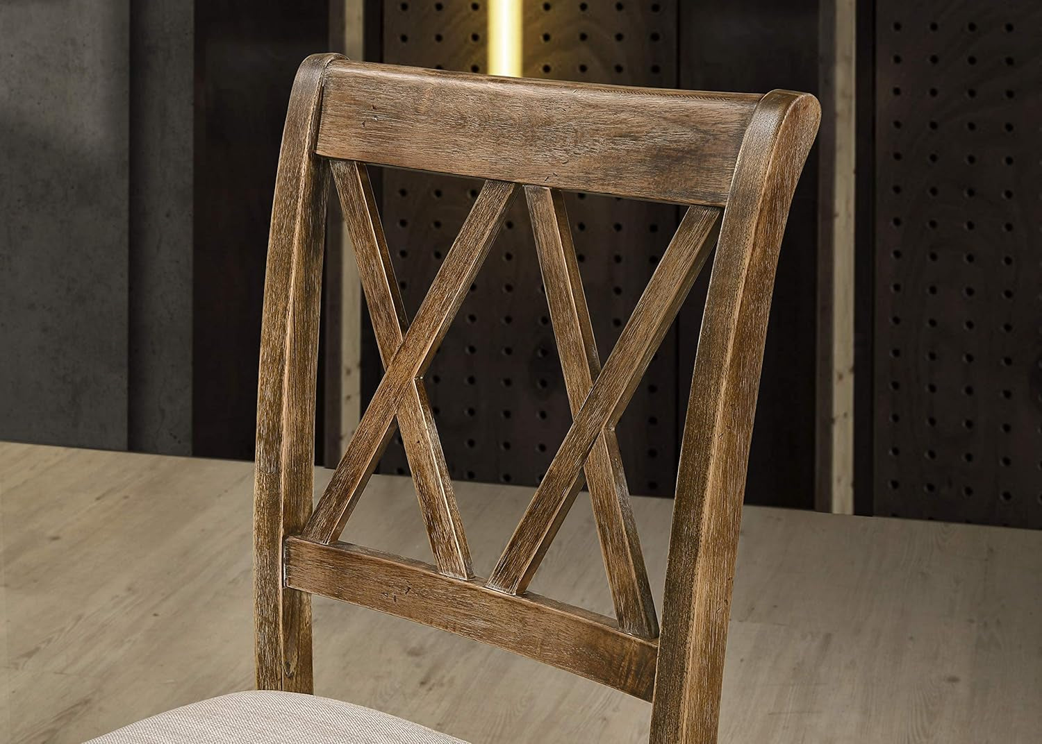 Windvale Brown Fabric Upholstered Dining Chair Set of 2