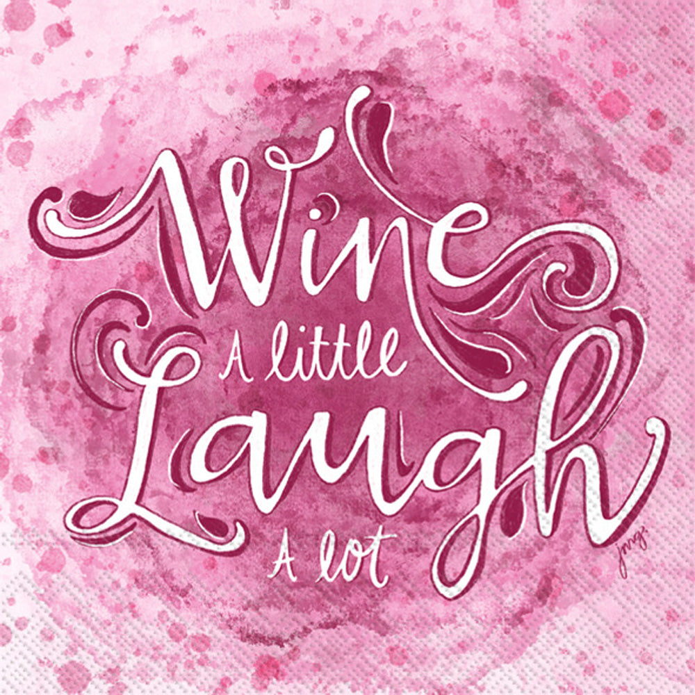 Wine And Laugh - Cocktail Napkin