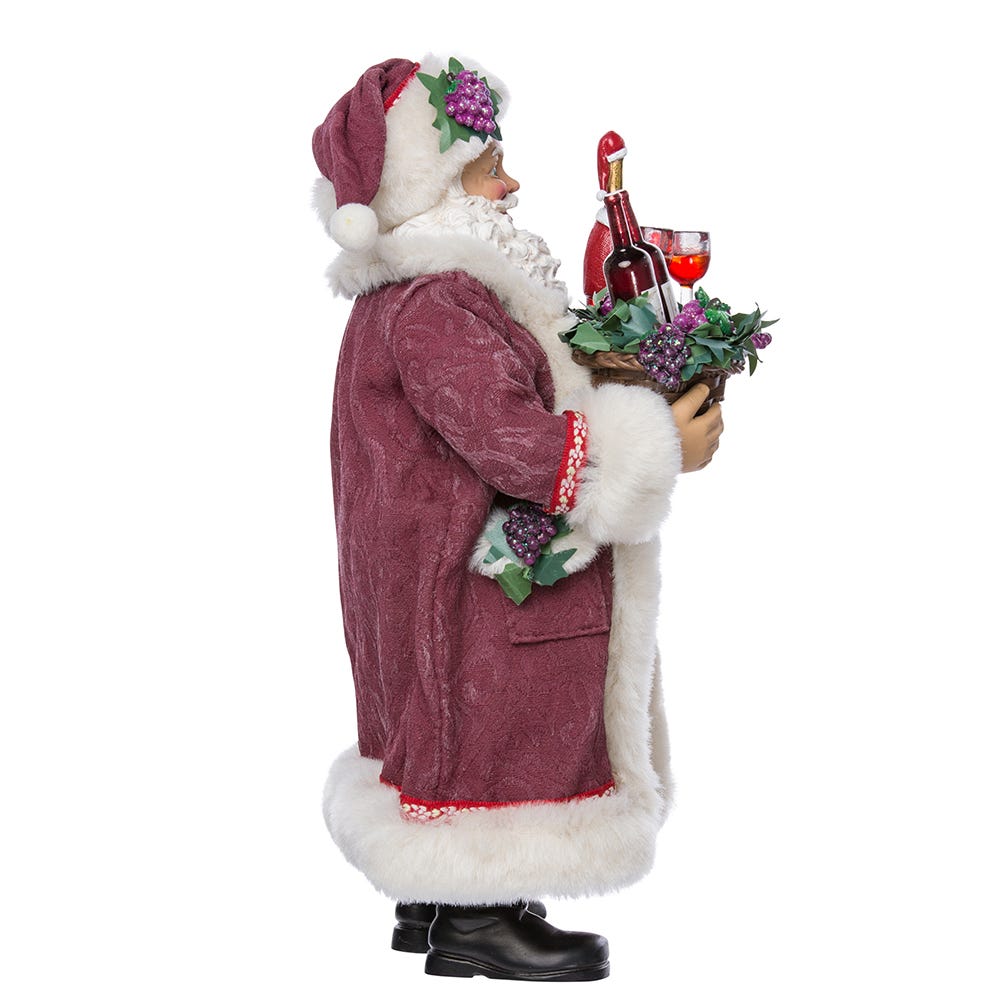 Wine Holding Santa - Fabriche 11 Inch