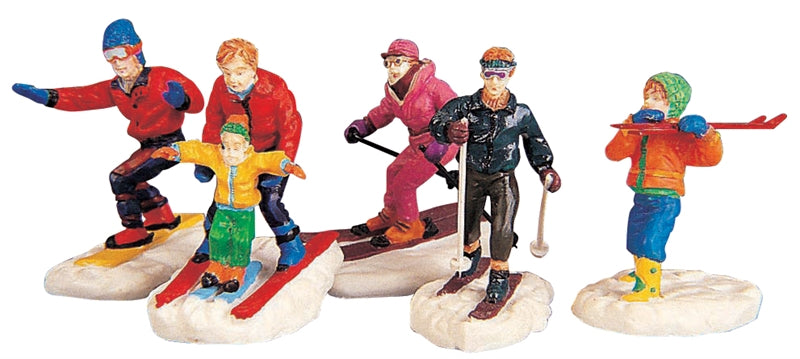 Winter Fun Skiers - 5 Piece Set