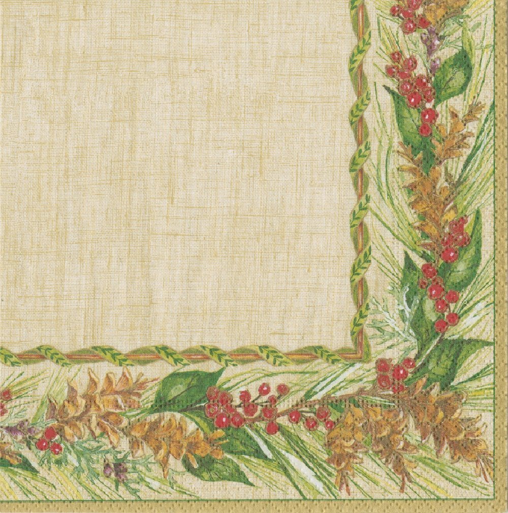 Winter Garland Cocktail Napkin