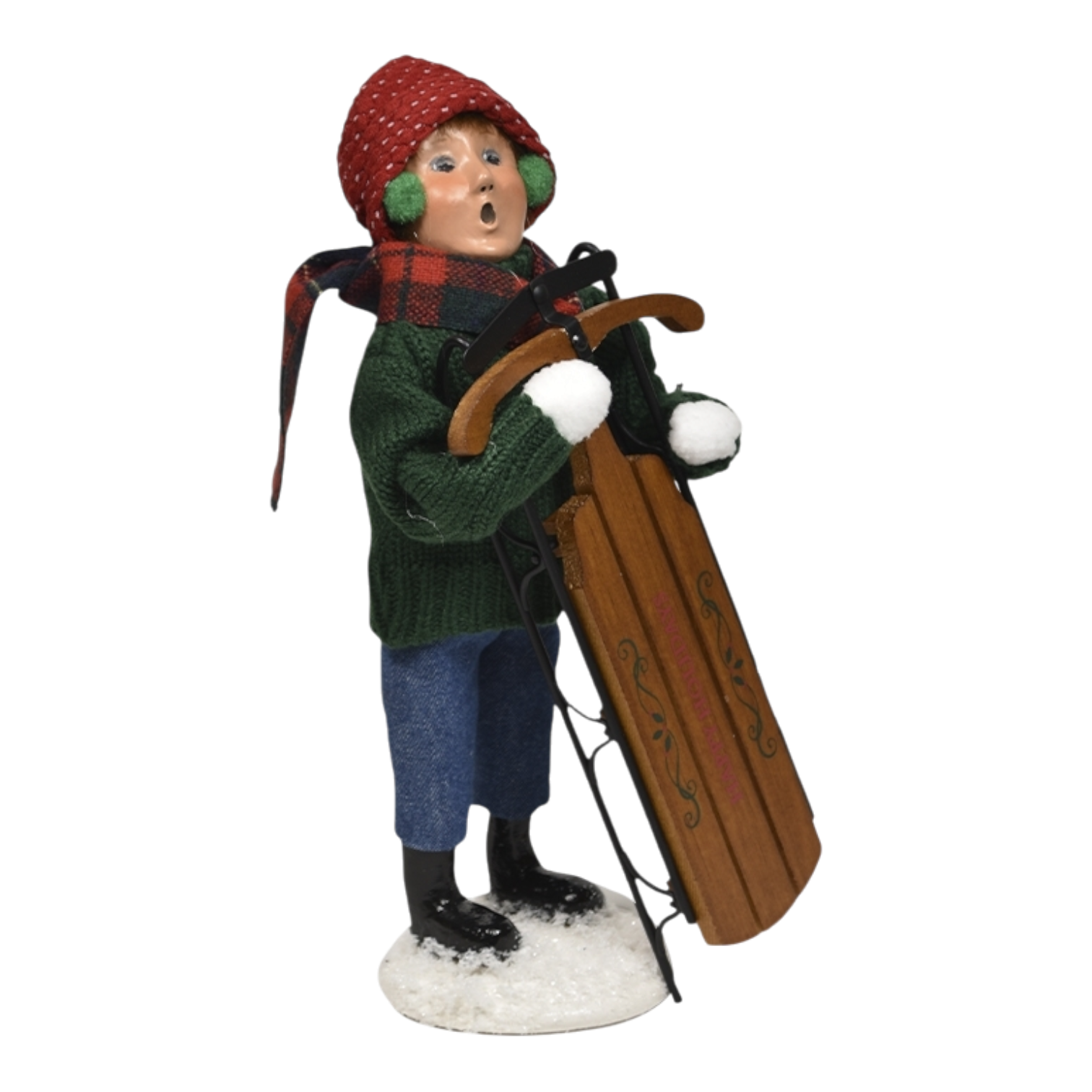 Winter Sports Family - Sledding Boy