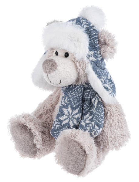 Wintry Warm Bear - 10 Inch - Cream