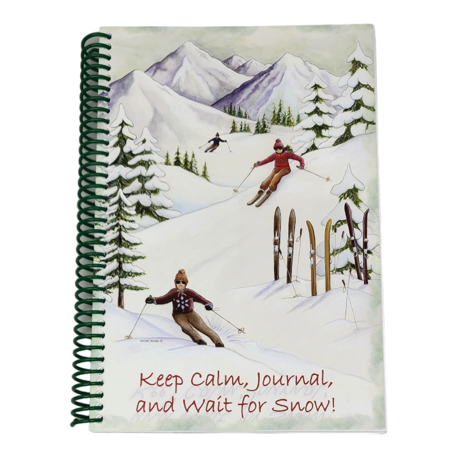 Wirebound 6X9 Lined Journal - Skiing