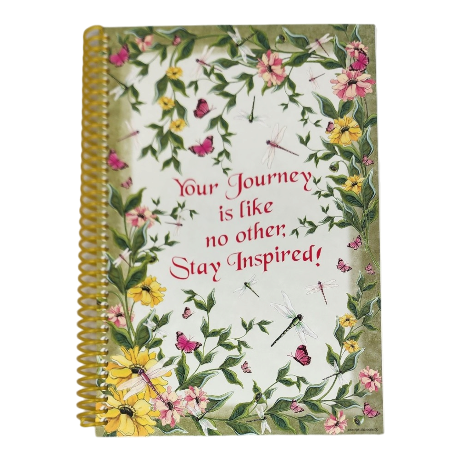 Wirebound 6X9 Unlined Journal - Butterflies and Dragonflies