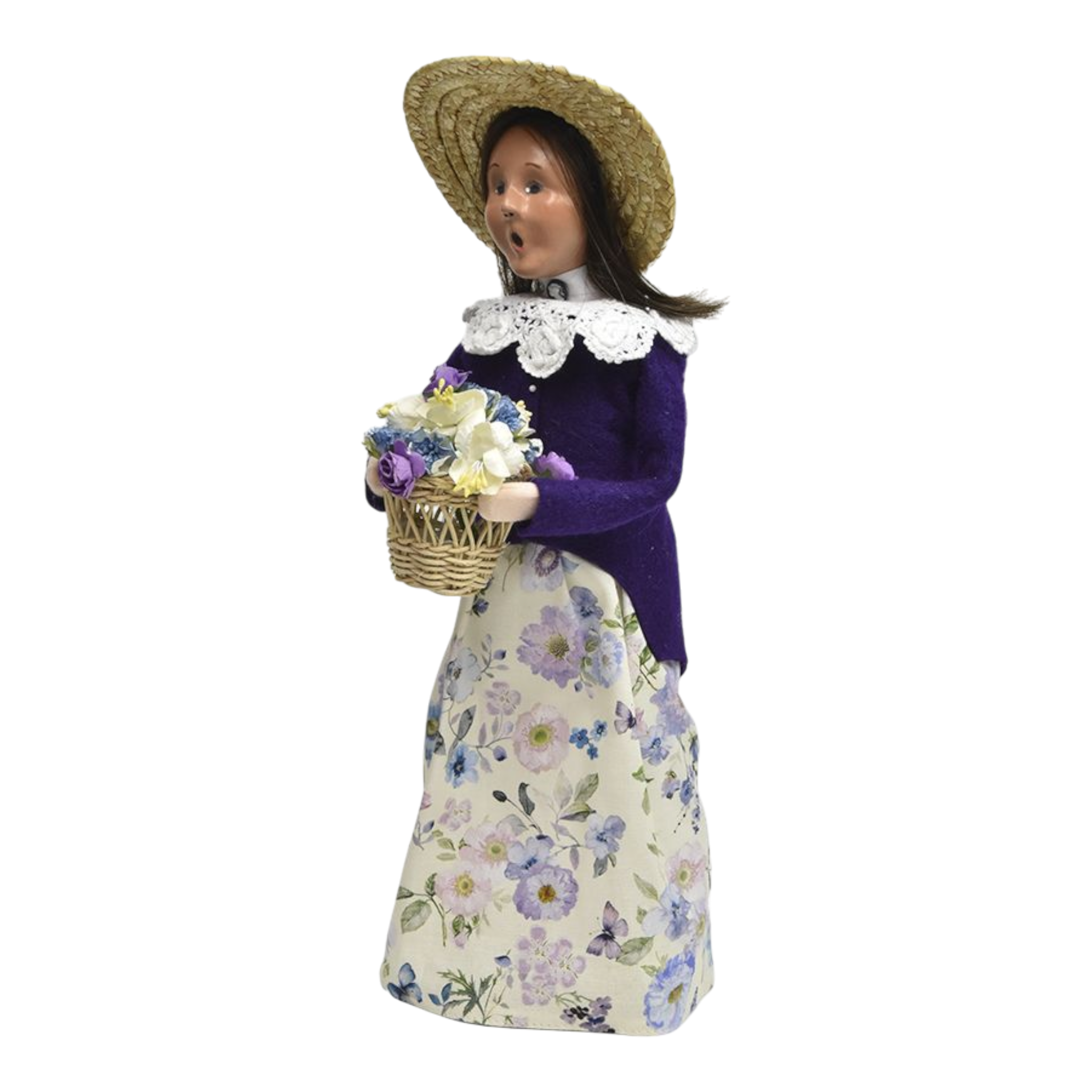 Woman with Flower Basket Caroler