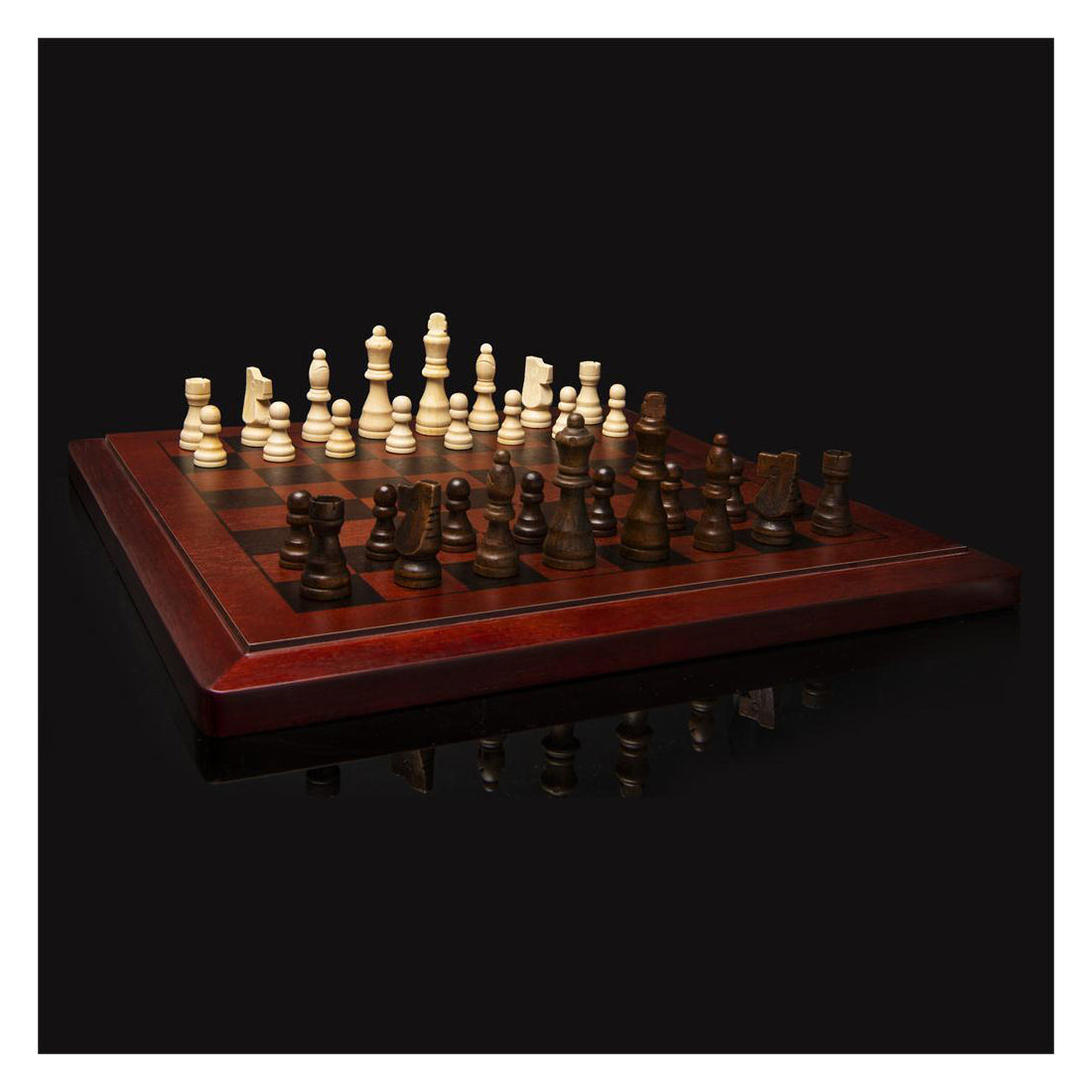Wood Chess, Checkers, and Backgammon Set