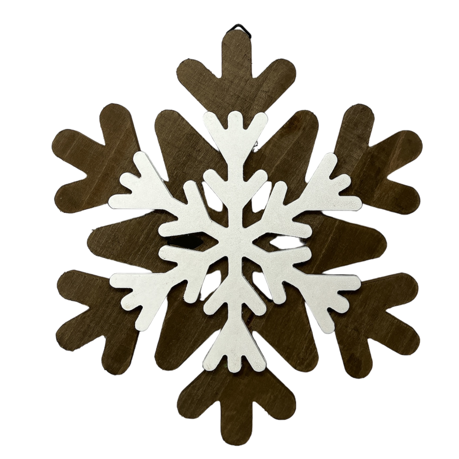 Wood Layered Snowflake Decor -