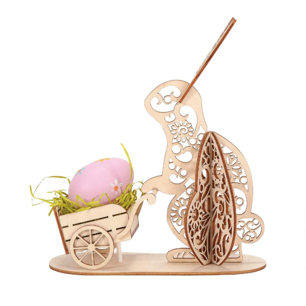 Wooden Bunny - Egg Holder Figurine