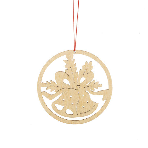 Wooden Holiday Icon Ornament - Ring - Bells