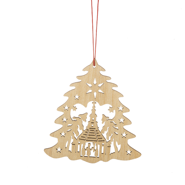 Wooden Holiday Icon Ornament - Tree - Forest Gazebo