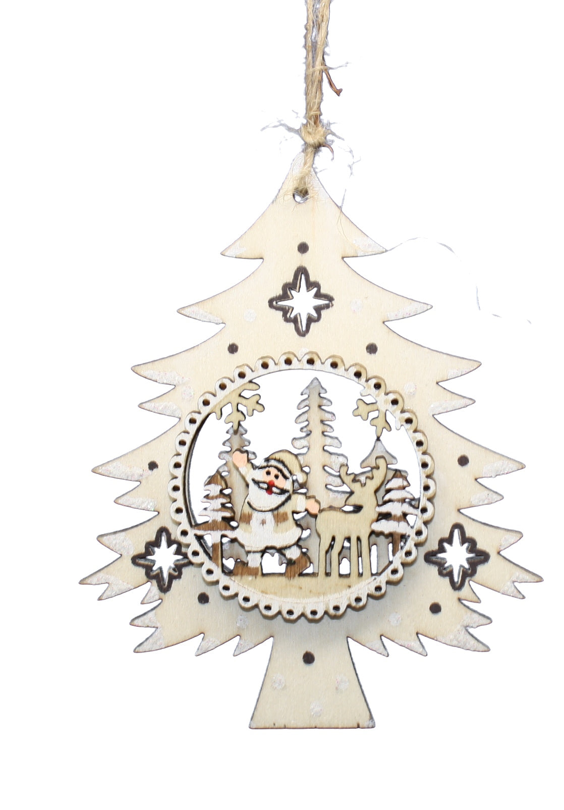 Wooden Tree Ornament - Elf