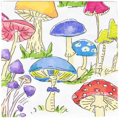Woodland Mushrooms - Cocktail Napkin