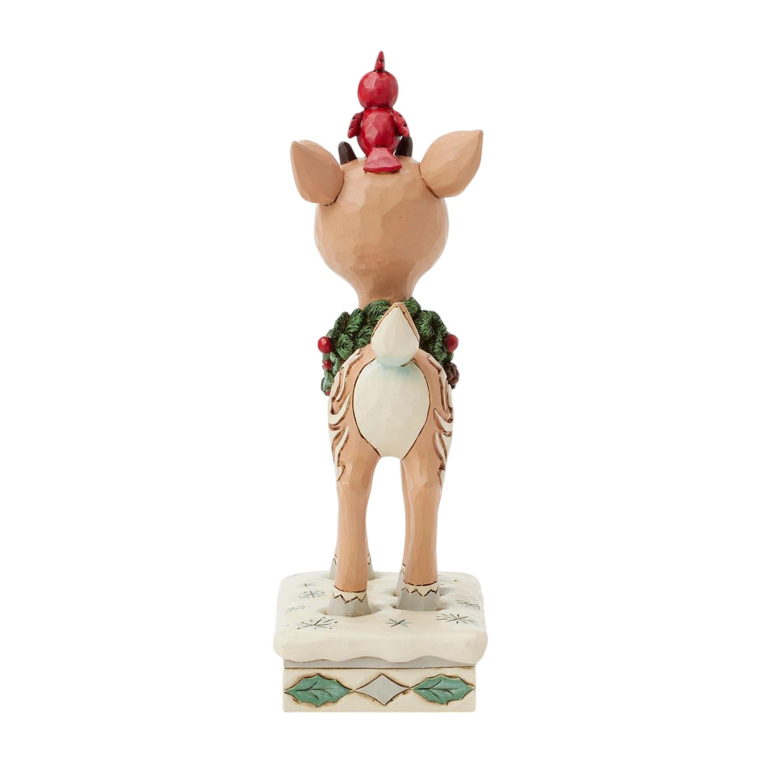 Woodland Rudolph with Cardinal Figurine