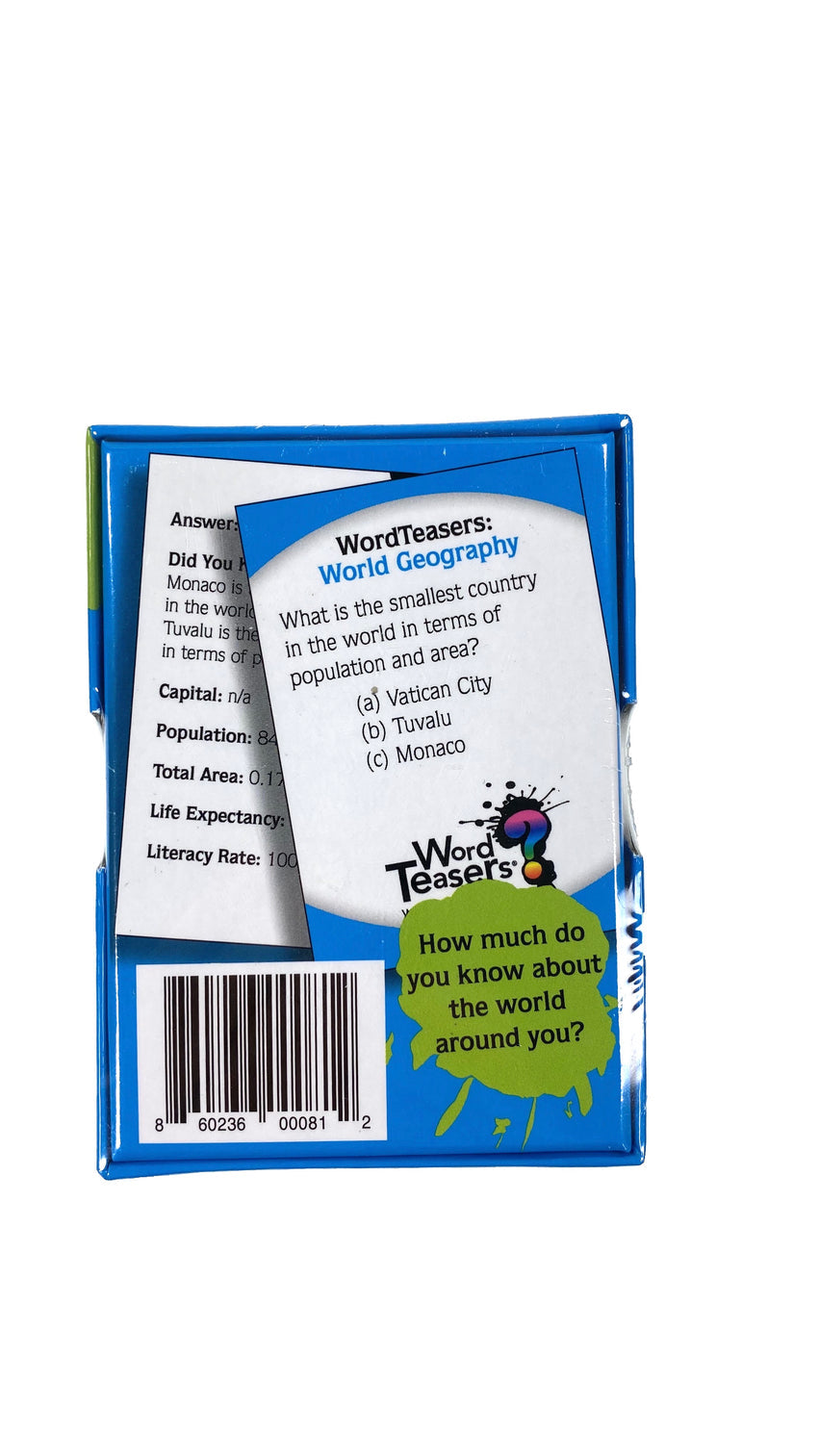 World Geography - Word Teaser Card Game