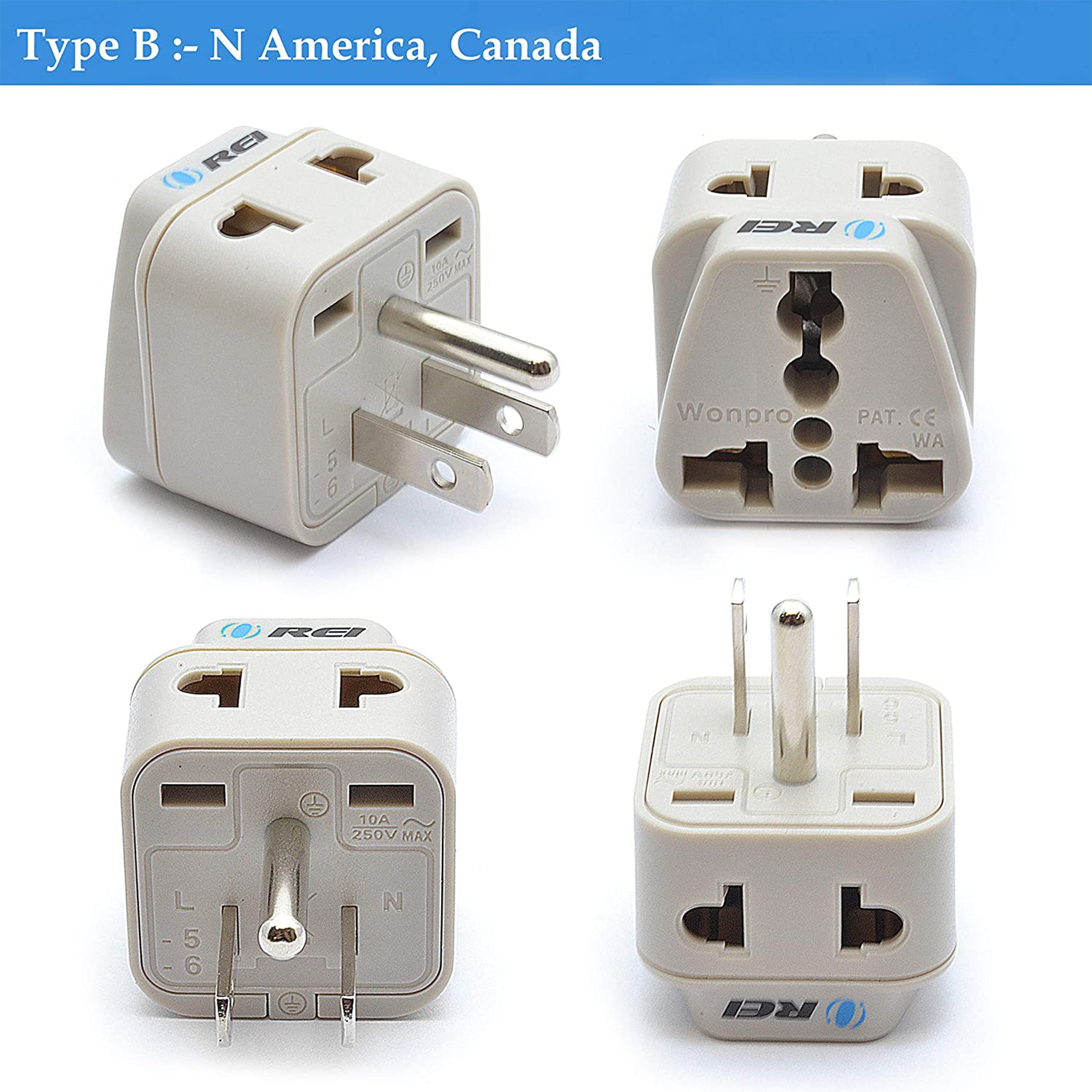 World Travel Adapter Plug International- All in One- Compact Design (DB7-SET)