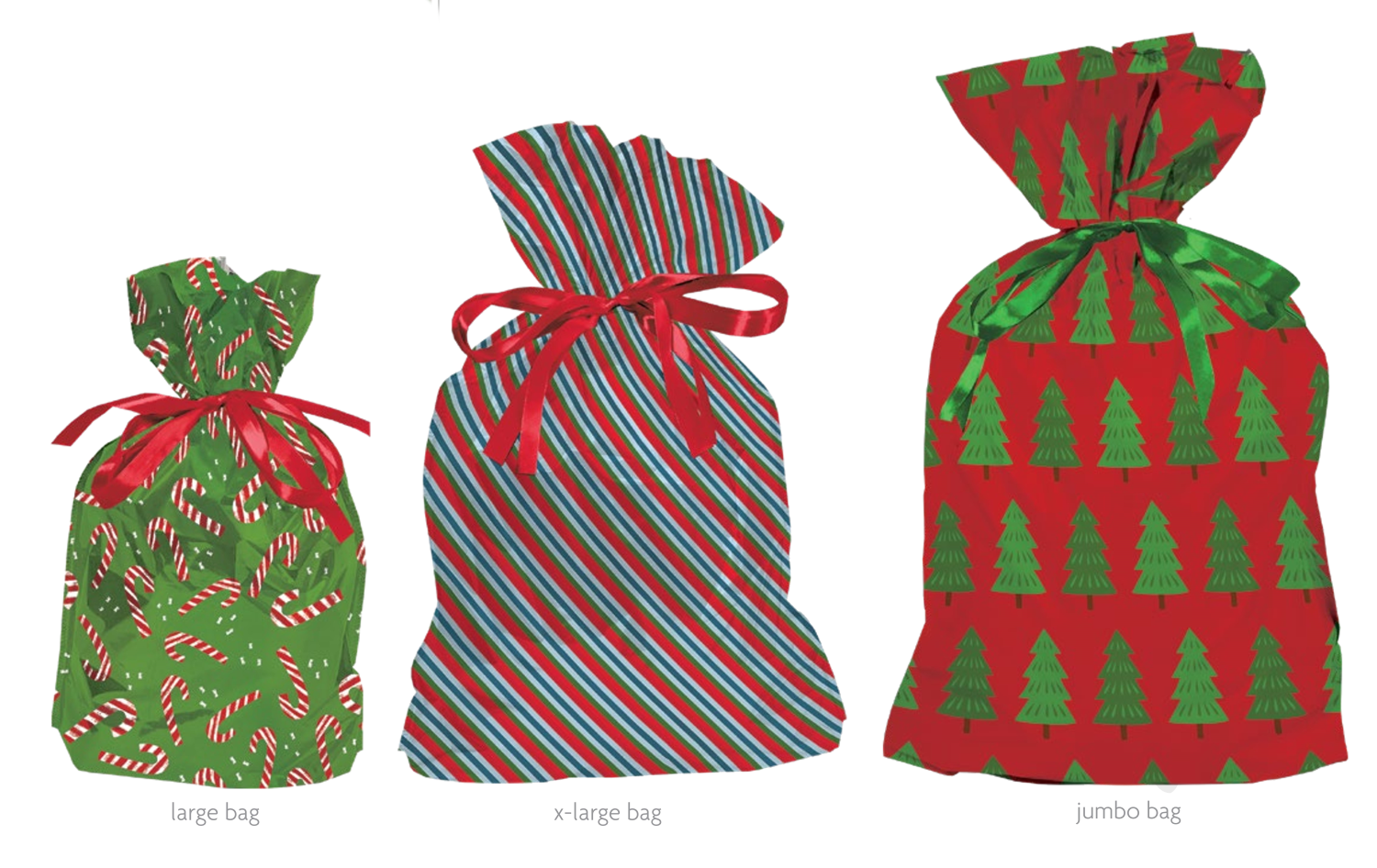 Wrap In A Hurry Pull String Gift Bag 6 piece Assortment