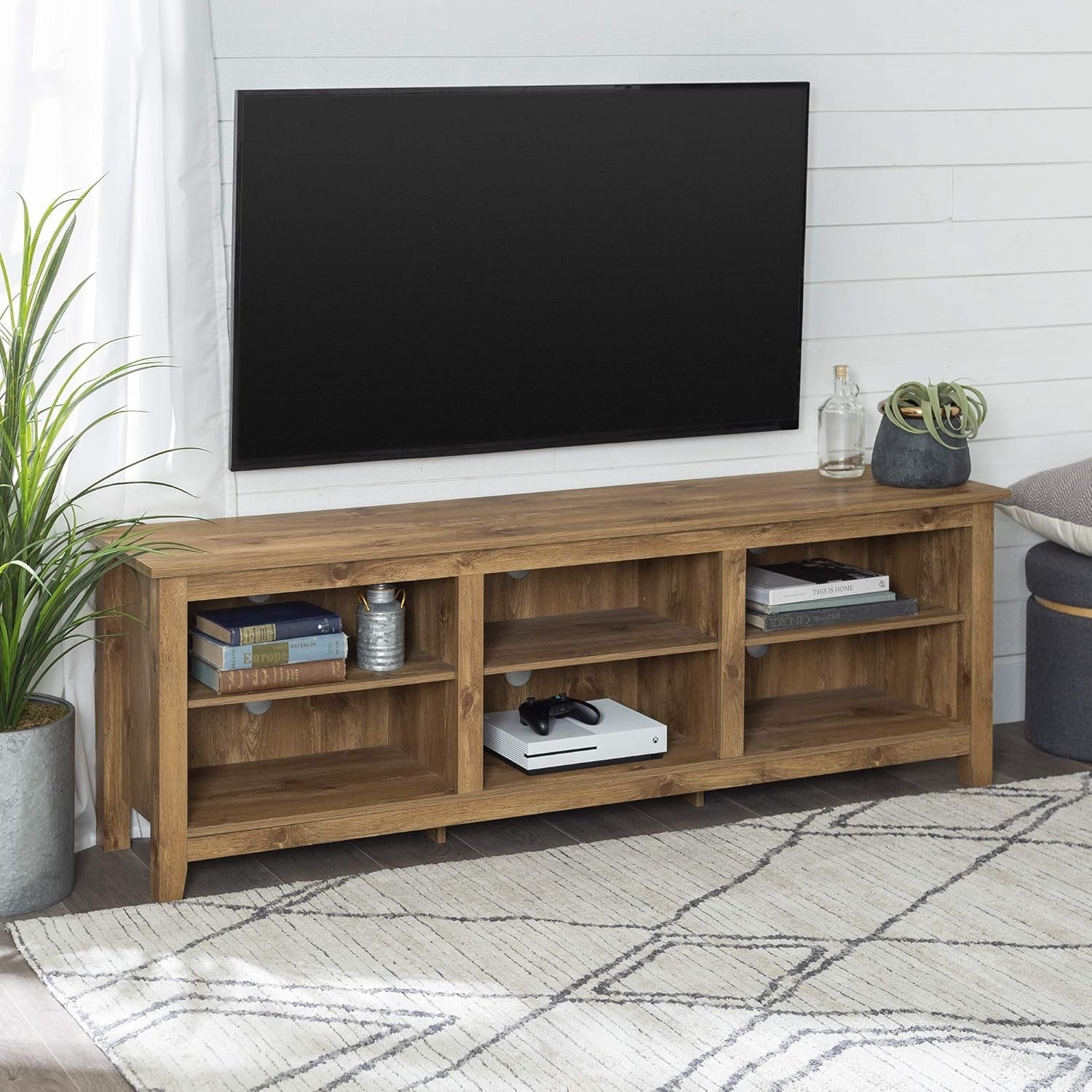 Wren Classic 70 Inch Barnwood TV Stand Living Room