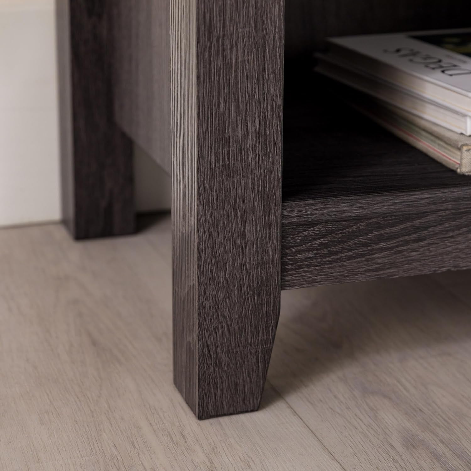 Wren Classic 70 Inch TV Stand Charcoal With 6 Cubby