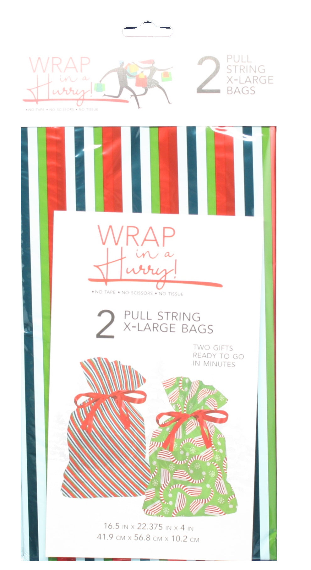 X- Large Pull String Gift Bag - 2 Pack