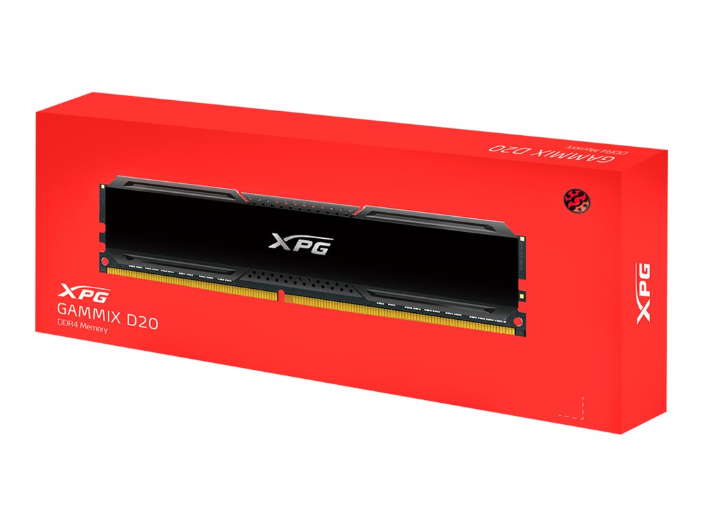 XPG GAMMIX D20 - DDR4 - module - 8 GB - DIMM 288-pin - 3200 MHz / PC4-25600 - CL16 - 1.35 V - unbuffered - non-ECC -