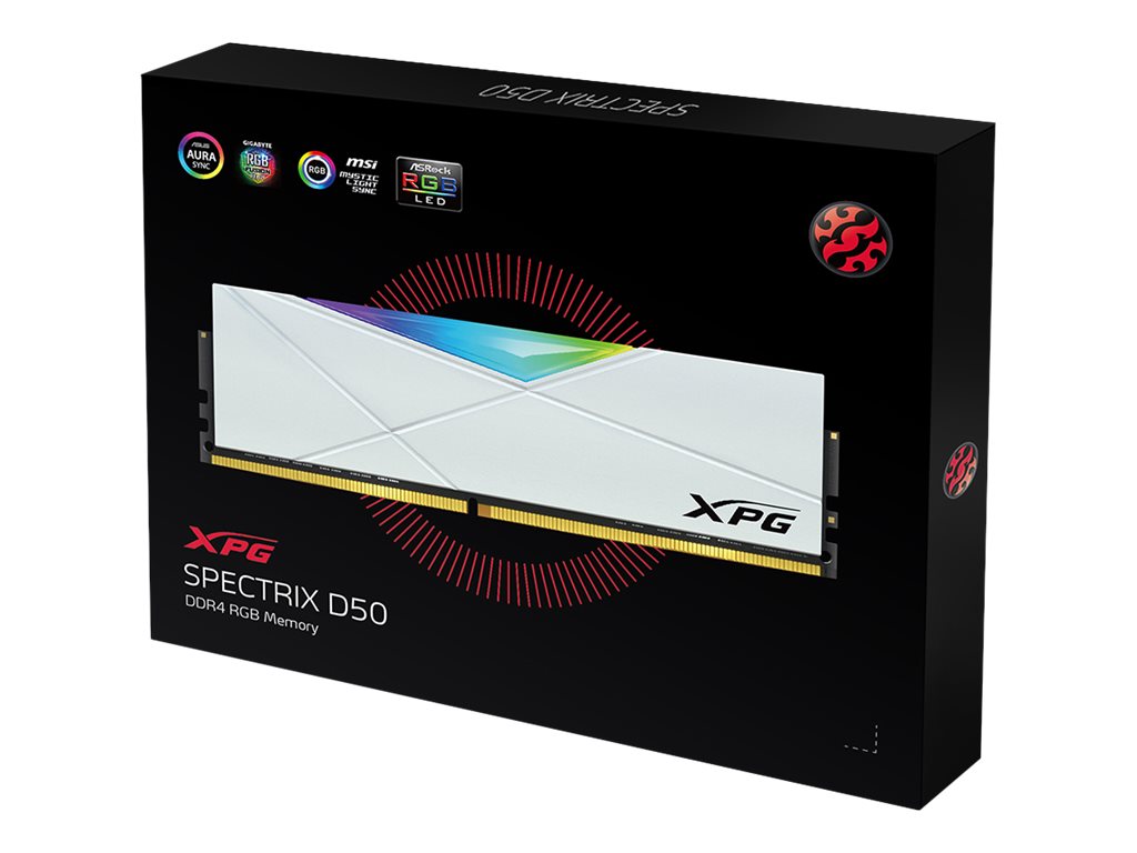XPG SPECTRIX D50 - DDR4 - kit - 16 GB: 2 x 8 GB - DIMM 288-pin - 3200 MHz / PC4-25600 - CL16 - 1.35 V - unbuffered -