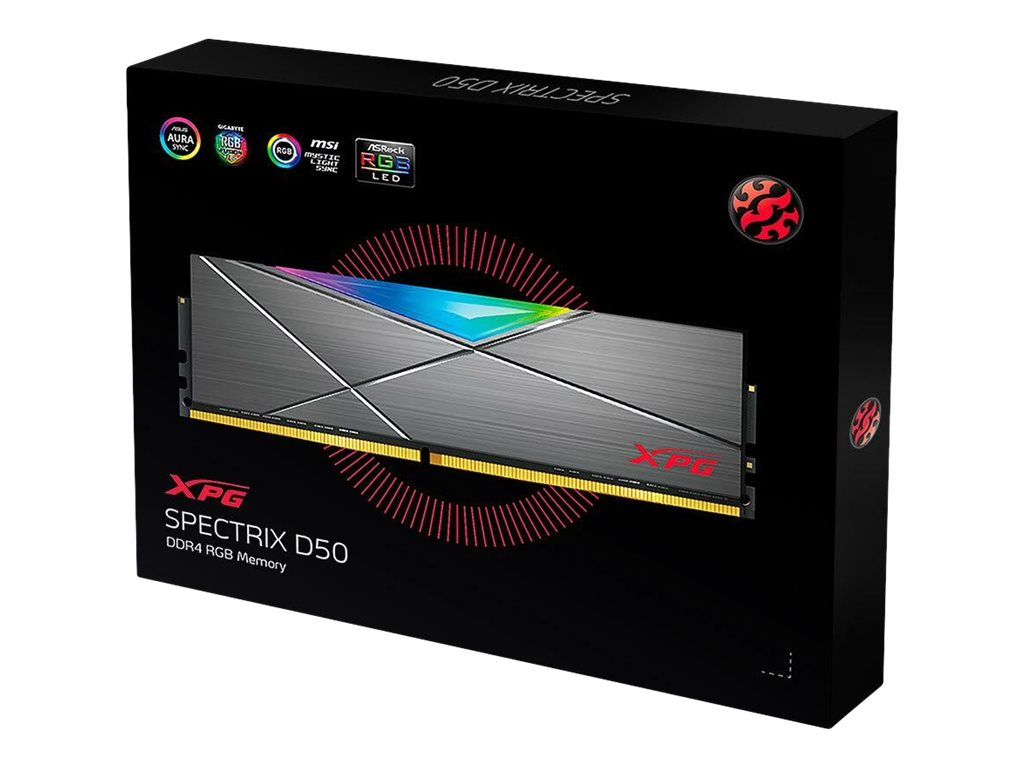 XPG SPECTRIX D50 - DDR4 - kit - 32 GB: 2 x 16 GB - DIMM 288-pin - 4133 MHz / PC4-33000 - CL19 - 1.4 V - unbuffered -