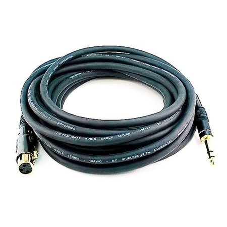 Xlr F To 1/4Inch Trs M 16Awg Cable 25Ft