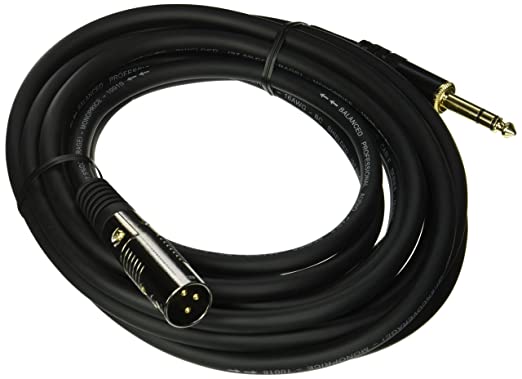 Xlr M To 1/4Inch Trs M 16Awg Cable15Ft