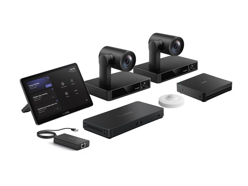 Yealink MCore Pro 1106799 Bundle – Dual UVC86 Cameras, VCR20 Speakerphone, Teams-Ready
