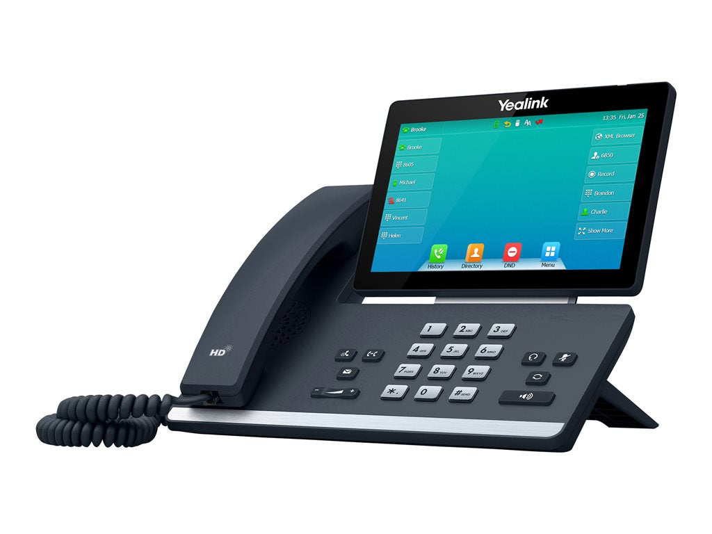 Yealink SIP-T57W - VoIP phone - with Bluetooth interface with caller ID - IEEE 802.11a/b/g/n/ac (Wi-Fi) / Bluetooth 4.2 - 3-way YEA-SIP-T57W