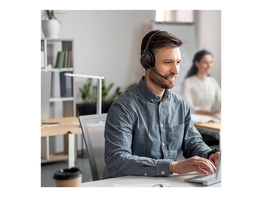 Yealink UH35 Dual - Headset - on-ear - wired - USB - noise isolating - black - Optimized for UC YEA-UH35-DUAL-UC